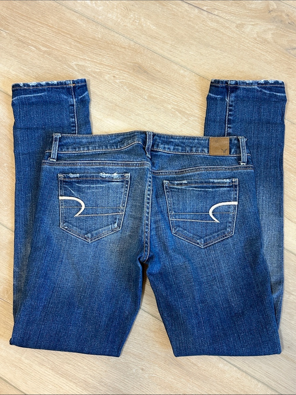 Vintage 2010 Y2K American Eagle AE Stretch Low Rise Skinny Jeans Size 6 Short - Picture 3 of 13